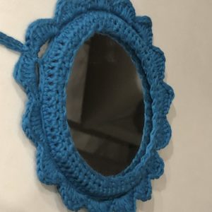 Miroir Rond Bleu