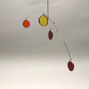 Mobile pastilles vitrail Tiffany – rouge orange jaune